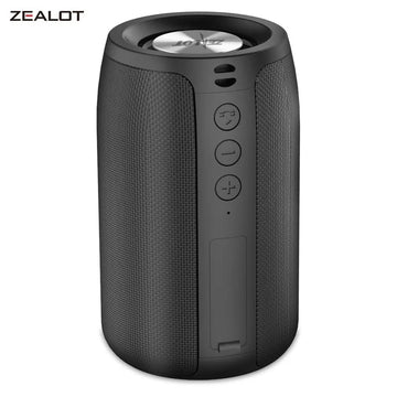 ZEALOT S32 Portable Bluetooth Speaker Mini Wireless HIFI Subwoofer Speaker with fm Radio Column Support TF, TWS, USB Flash Drive