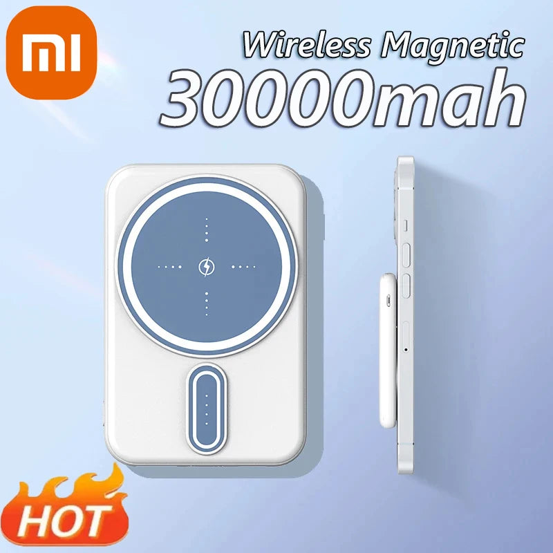 Xiaomi Magnetic Power Bank 30000mAh Magsafe Portable Wireless Fast Charging High Capacity For iPhone 15 External Spare Battery