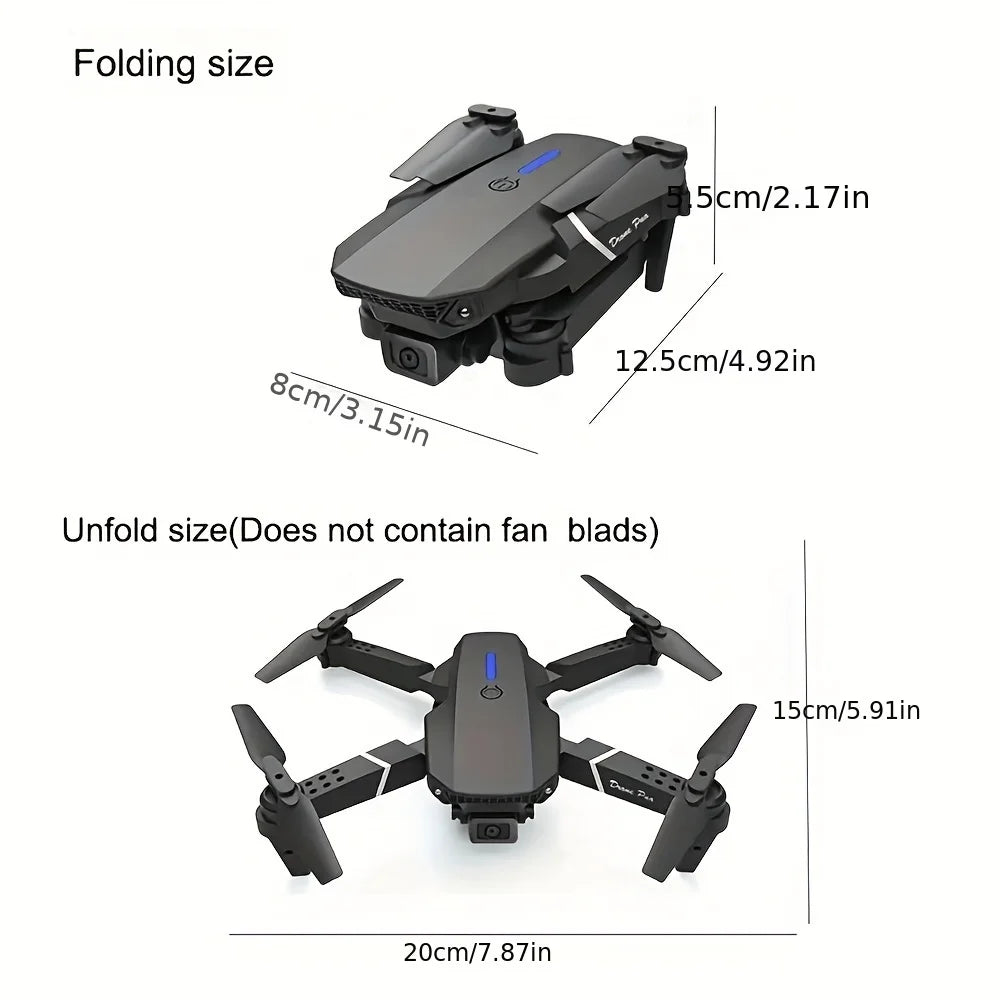 Hot E88 PRO professional drone HD camera WiFi FPV height maintain foldable remote control aerial quadcopter toy gift