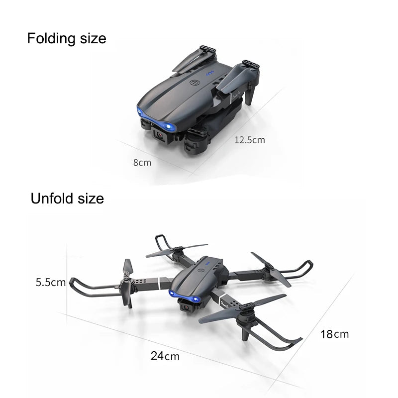 2024 New E99 Pro RC Drone Professinal With Wide Angle Dual HD Camera Foldable RC Helicopter WIFI FPV Height Hold Apron Sell