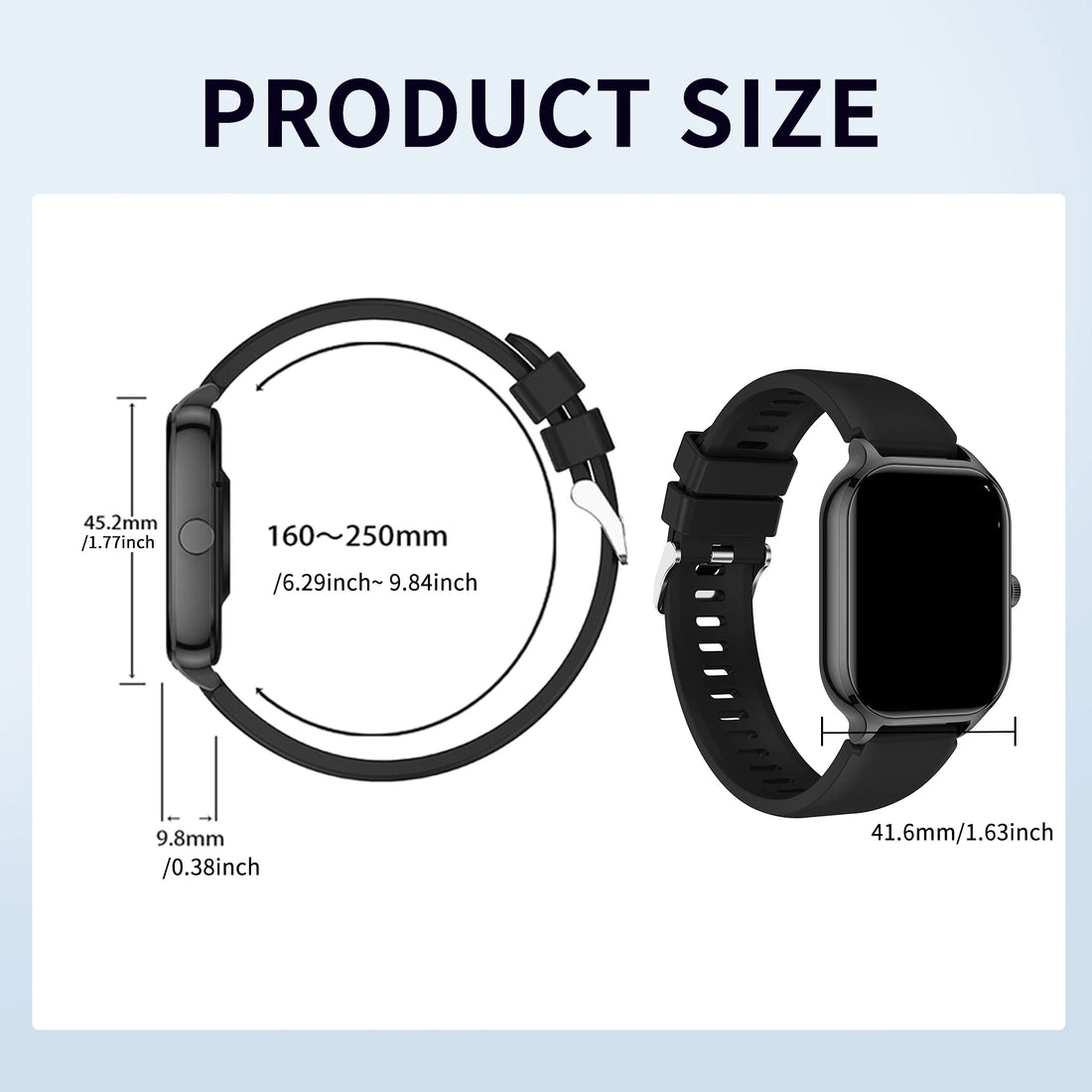 Smart watch, wireless calling/dial, multi-Sport mode, calling reminder and rejection,fitness monitoring, for iPhone/Andriod